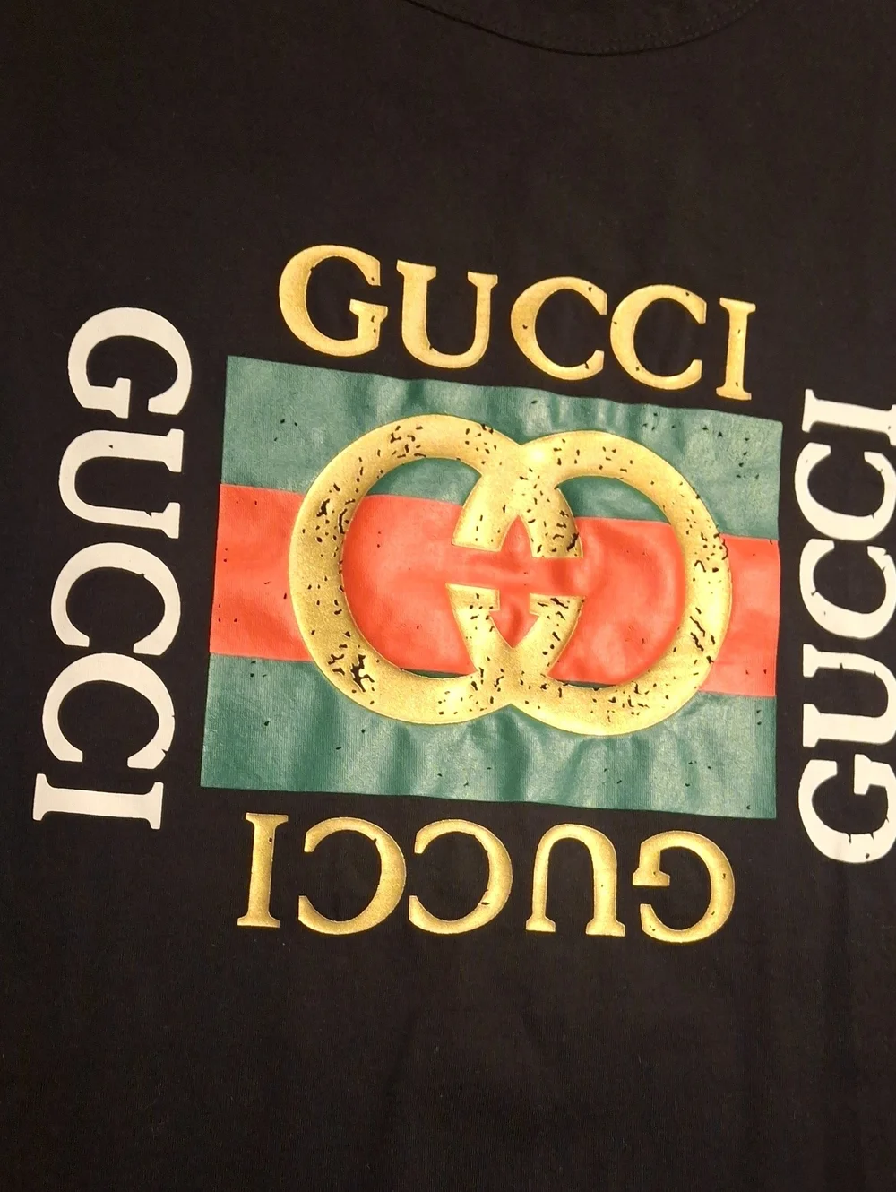 Gucci Black Crewneck Logo Tee